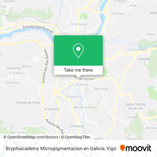 mapa Bryphiacademy Micropigmentacion en Galicia