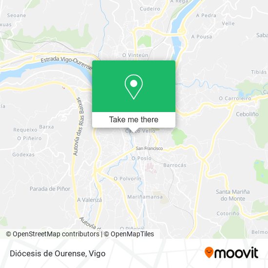 mapa Diócesis de Ourense