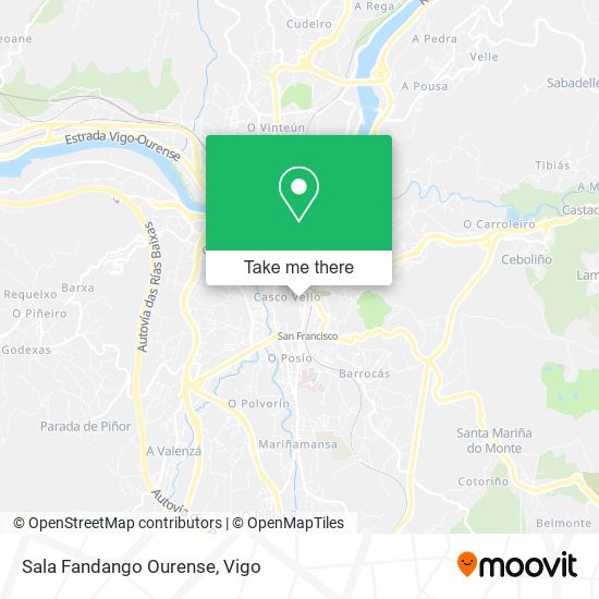 Sala Fandango Ourense map