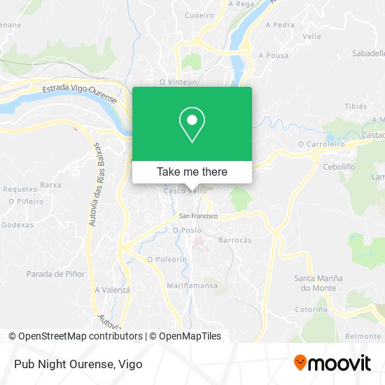 Pub Night Ourense map