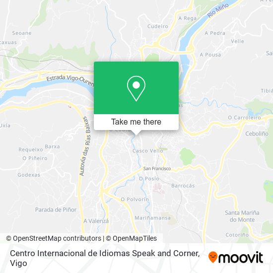 mapa Centro Internacional de Idiomas Speak and Corner