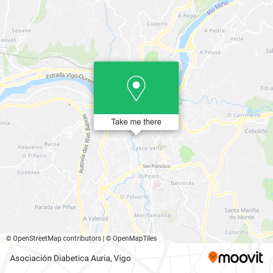 Asociación Diabetica Auria map