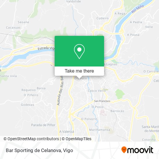 mapa Bar Sporting de Celanova