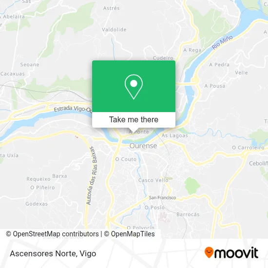 Ascensores Norte map