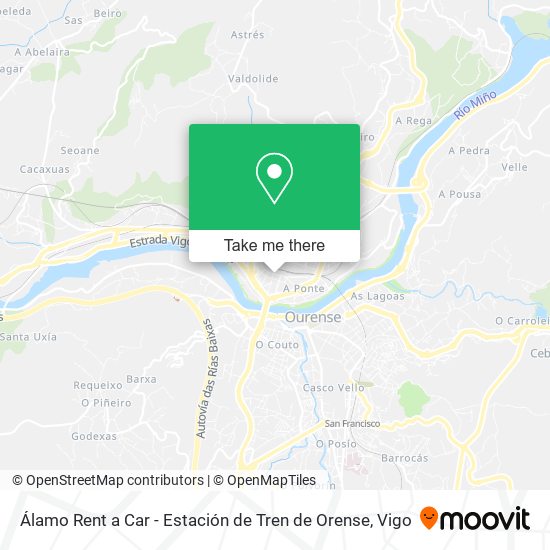 Álamo Rent a Car - Estación de Tren de Orense map