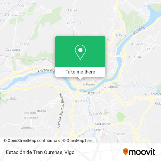 Estación de Tren Ourense map
