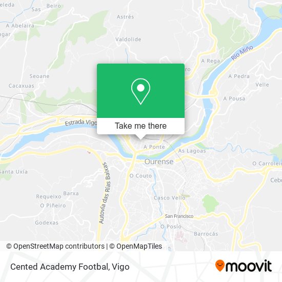 mapa Cented Academy Footbal