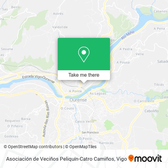 Asociación de Veciños Peliquín-Catro Camiños map