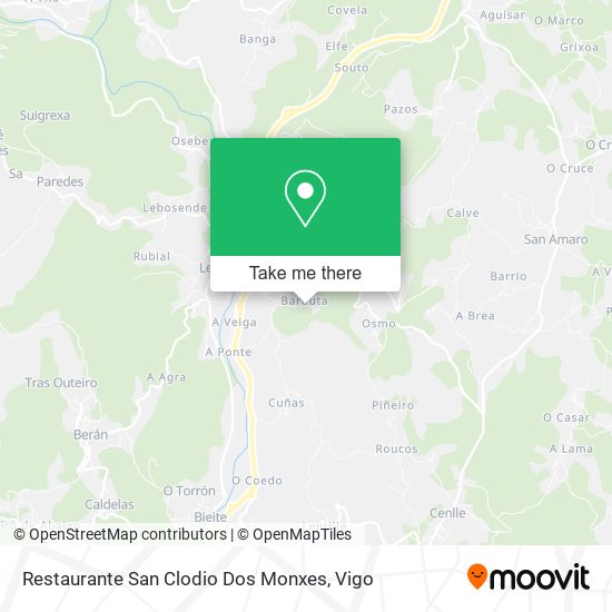 Restaurante San Clodio Dos Monxes map