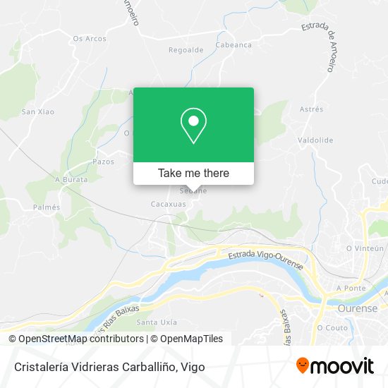 Cristalería Vidrieras Carballiño map