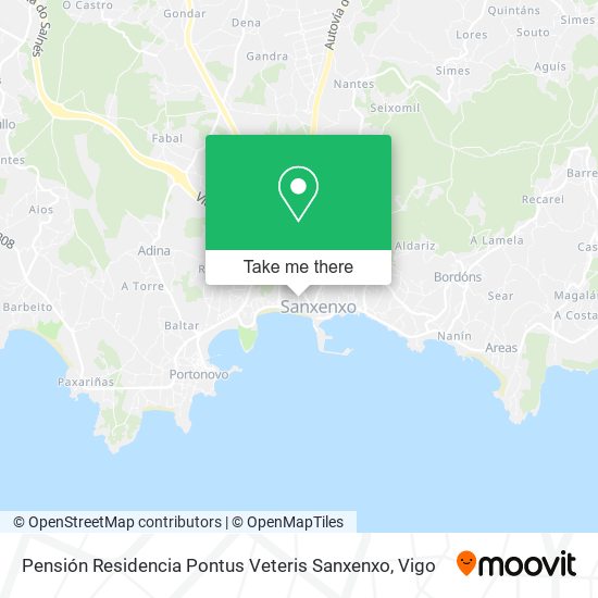 Pensión Residencia Pontus Veteris Sanxenxo map