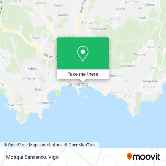 Mosqui Sanxenxo map