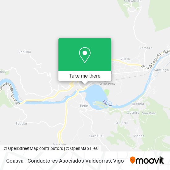 mapa Coasva - Conductores Asociados Valdeorras
