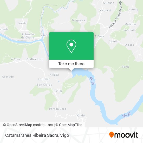Catamaranes Ribeira Sacra map