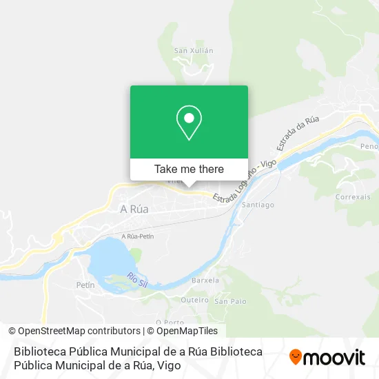 mapa Biblioteca Pública Municipal de a Rúa Biblioteca Pública Municipal de a Rúa