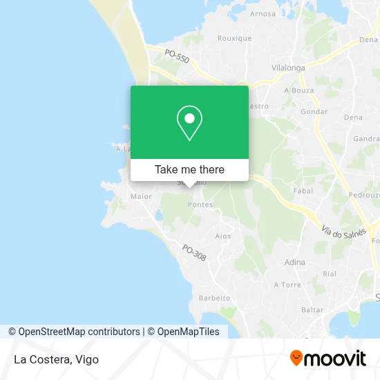La Costera map