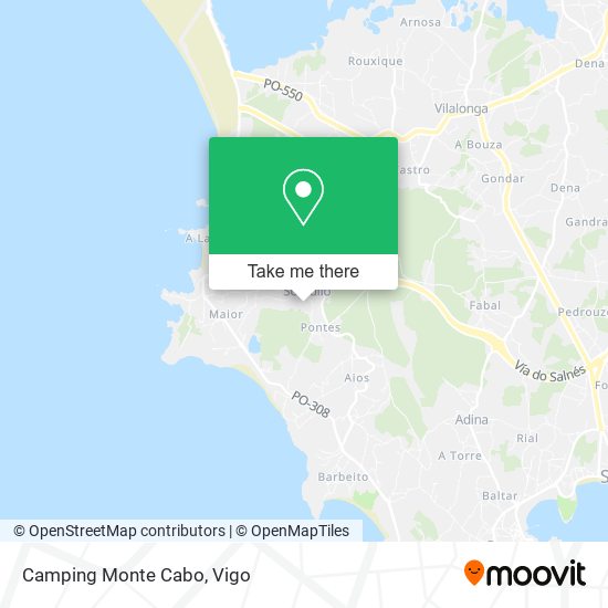 Camping Monte Cabo map