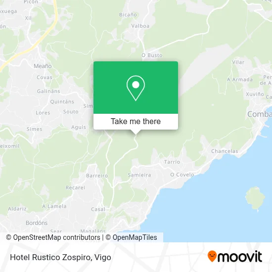 Hotel Rustico Zospiro map