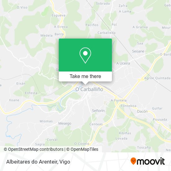 Albeitares do Arenteir map