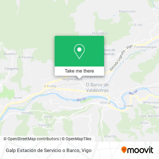 Galp Estación de Servicio o Barco map