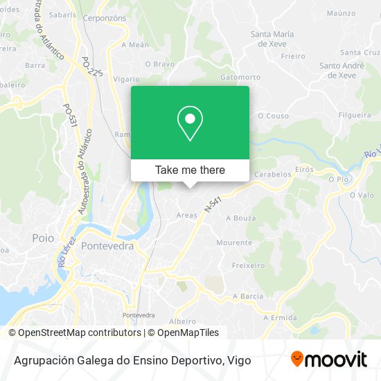 mapa Agrupación Galega do Ensino Deportivo