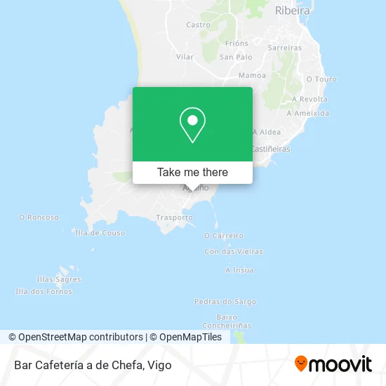 Bar Cafetería a de Chefa map