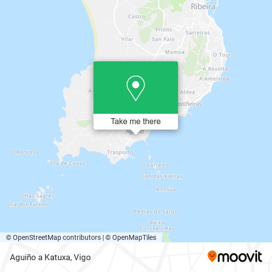 mapa Aguiño a Katuxa