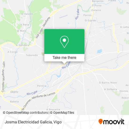 Josma Electricidad Galicia map