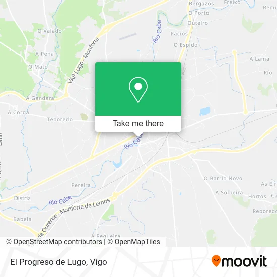 El Progreso de Lugo map