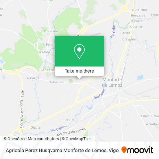 Agrícola Pérez Husqvarna Monforte de Lemos map