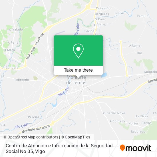 mapa Centro de Atención e Información de la Seguridad Social No 05