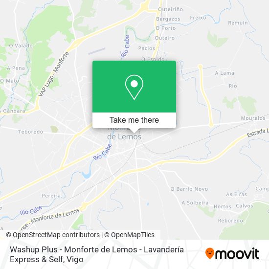 Washup Plus - Monforte de Lemos - Lavandería Express & Self map