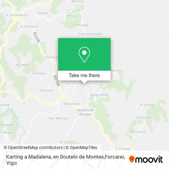 Karting a Madalena, en Soutelo de Montes,Forcarei map
