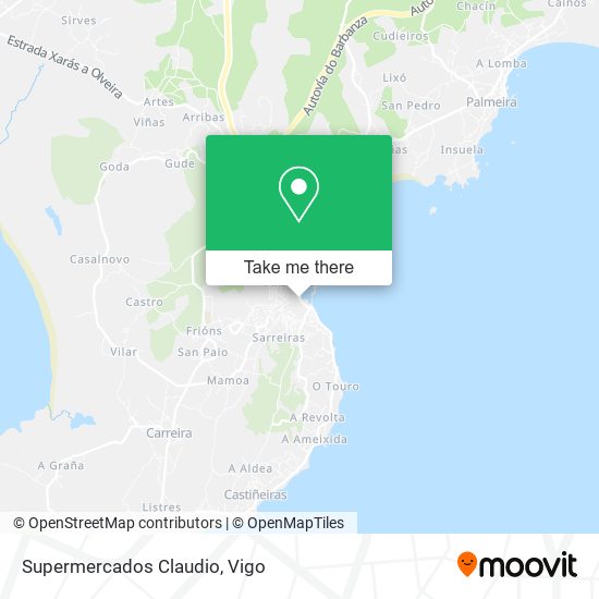 Supermercados Claudio map