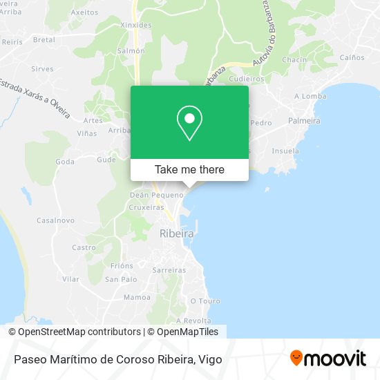 Paseo Marítimo de Coroso Ribeira map