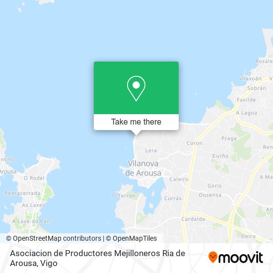 mapa Asociacion de Productores Mejilloneros Ria de Arousa