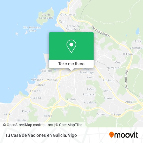 mapa Tu Casa de Vaciones en Galicia