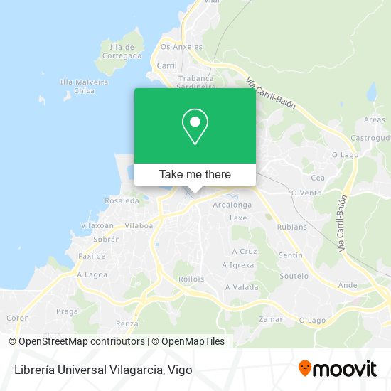 mapa Librería Universal Vilagarcia