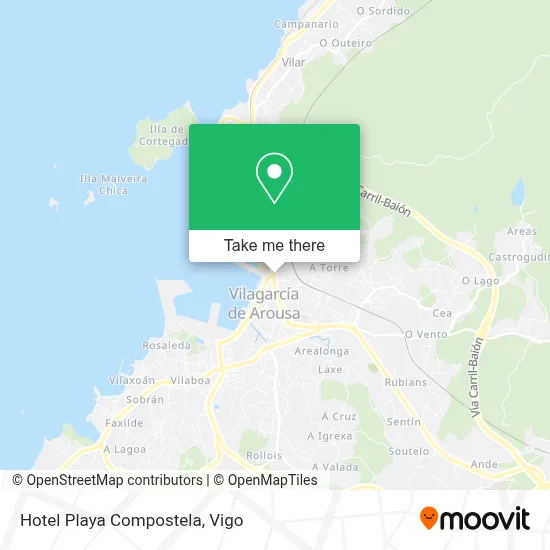 Hotel Playa Compostela map