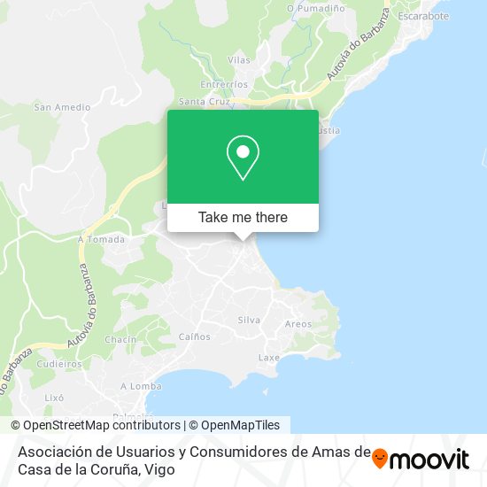 Asociación de Usuarios y Consumidores de Amas de Casa de la Coruña map