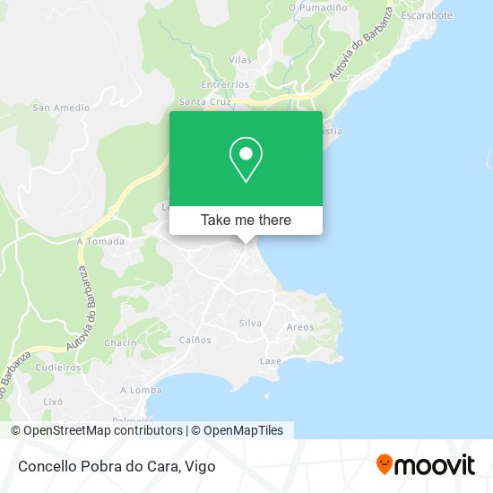Concello Pobra do Cara map