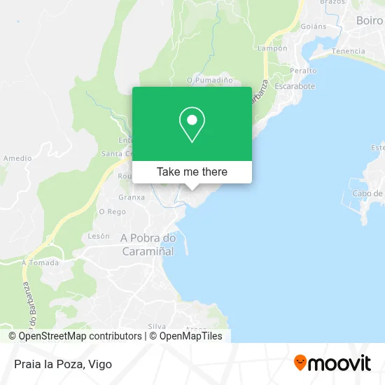 Praia la Poza map