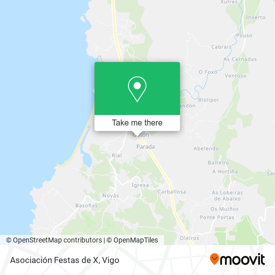 Asociación Festas de X map