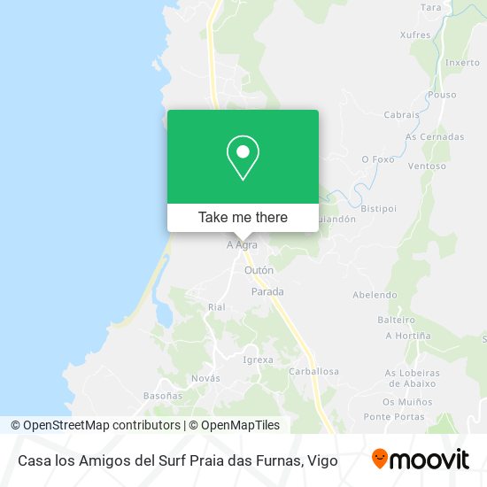 Casa los Amigos del Surf Praia das Furnas map