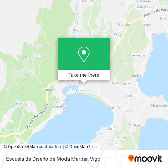 Escuela de Diseño de Moda Marper map