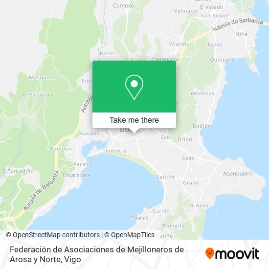 Federación de Asociaciones de Mejilloneros de Arosa y Norte map