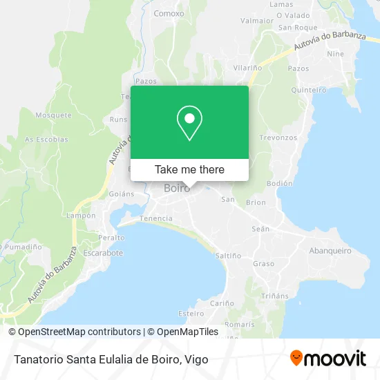 mapa Tanatorio Santa Eulalia de Boiro
