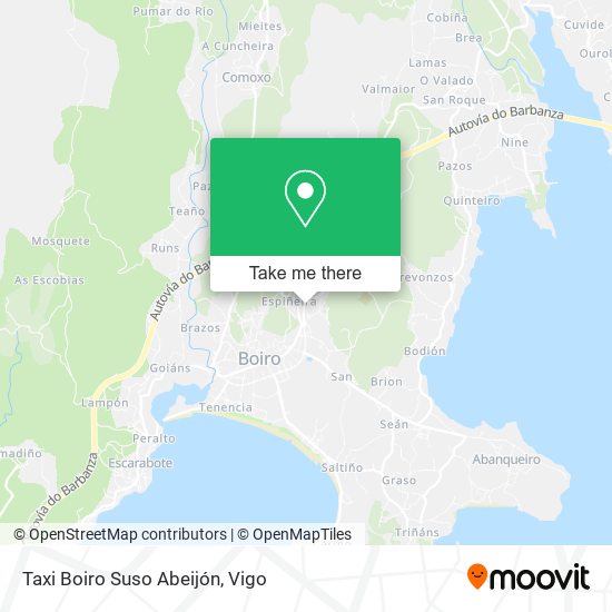 Taxi Boiro Suso Abeijón map