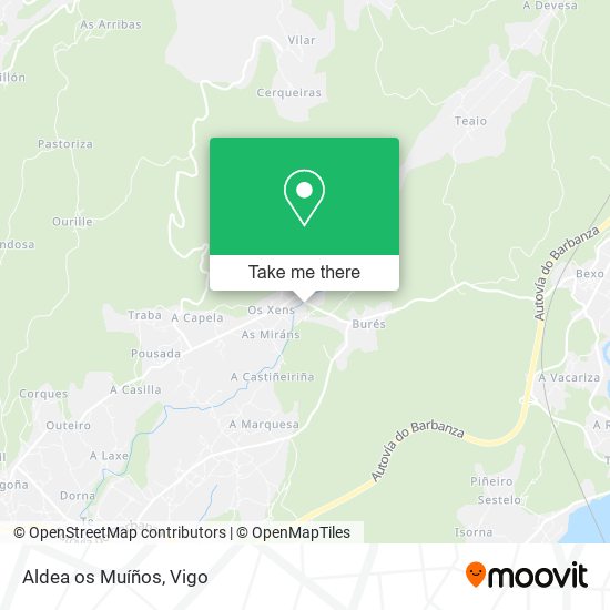 Aldea os Muíños map