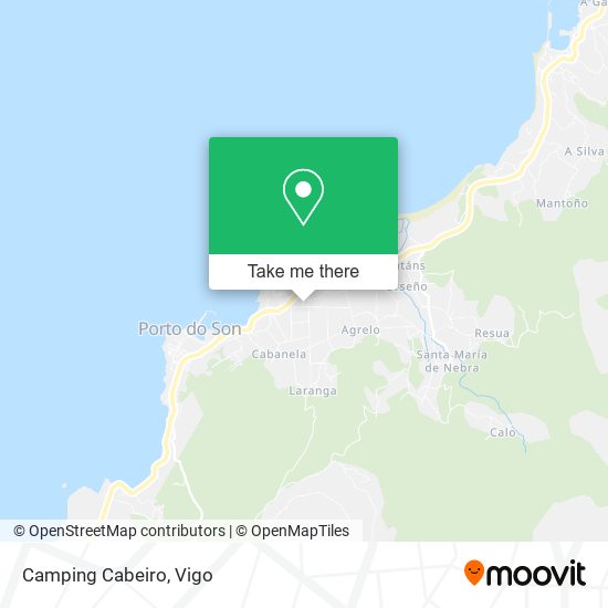 mapa Camping Cabeiro